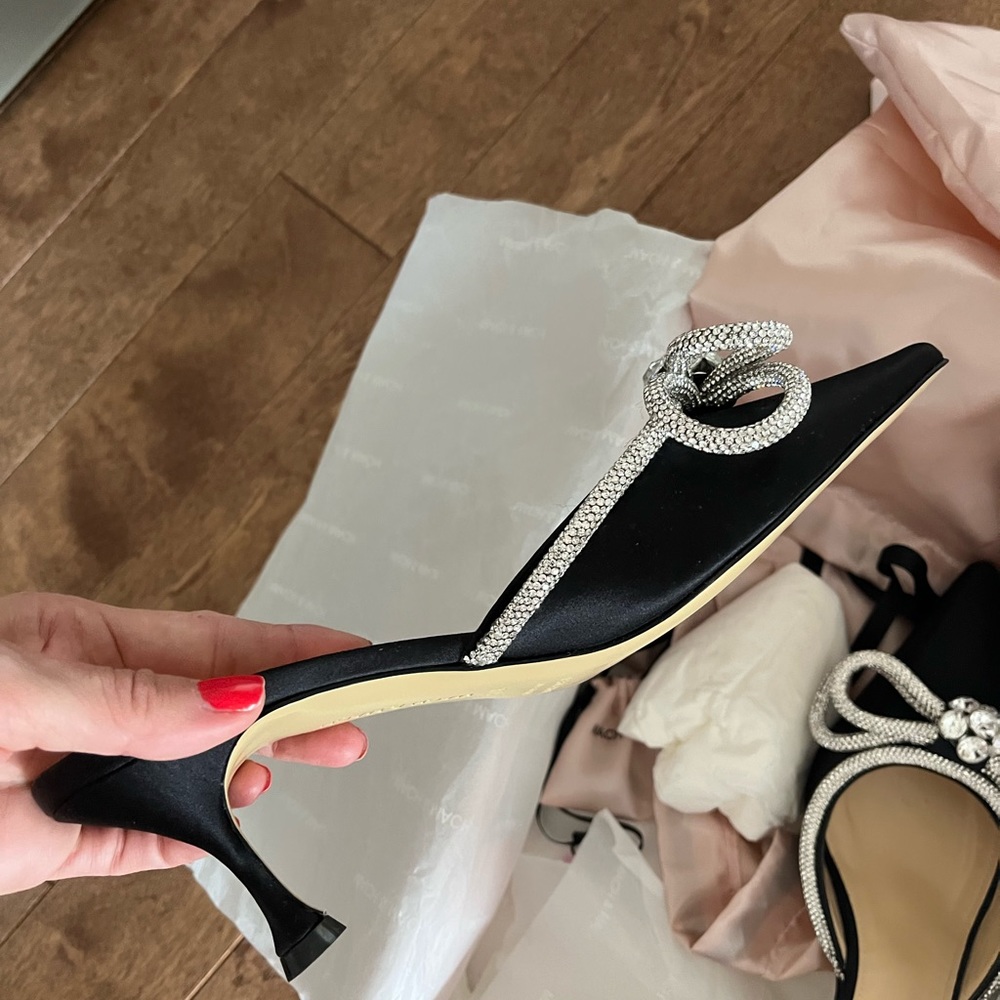 Mach and Mach double bow satin mule - Picture 3 of 5